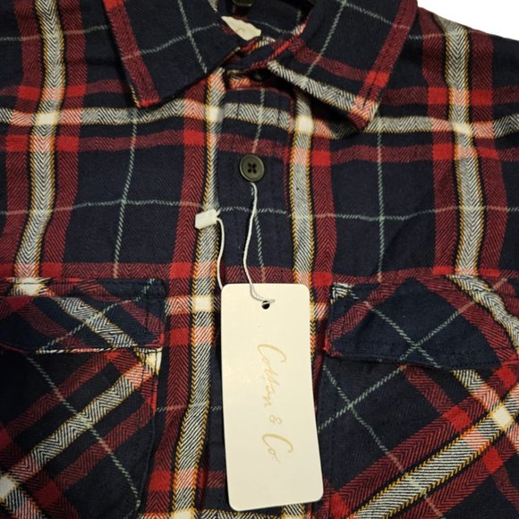 BOYS HEAVY FLANNEL SHIRT JACKET - Picture 2 of 8